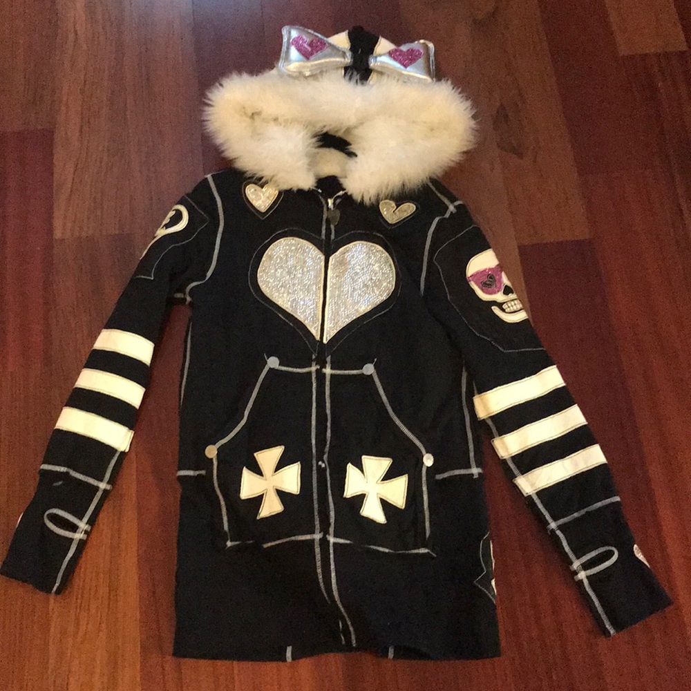 Black and white skull jacket